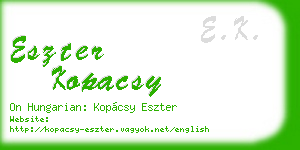 eszter kopacsy business card